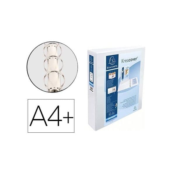 Exacompta Pasta Canguro/Kreacover 4 Anéis Branco 1 Unidade