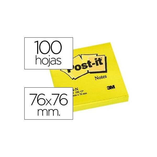 Post-it Bloco Adesivo 654-NY 76x76mm 100 Fls Amarelo