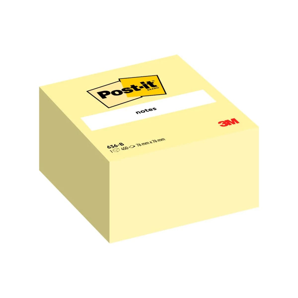 Post-it Cubo Notas Aderentes 76 x 76 mm Canary 450 Fls Bloco 450 Fls - 548769