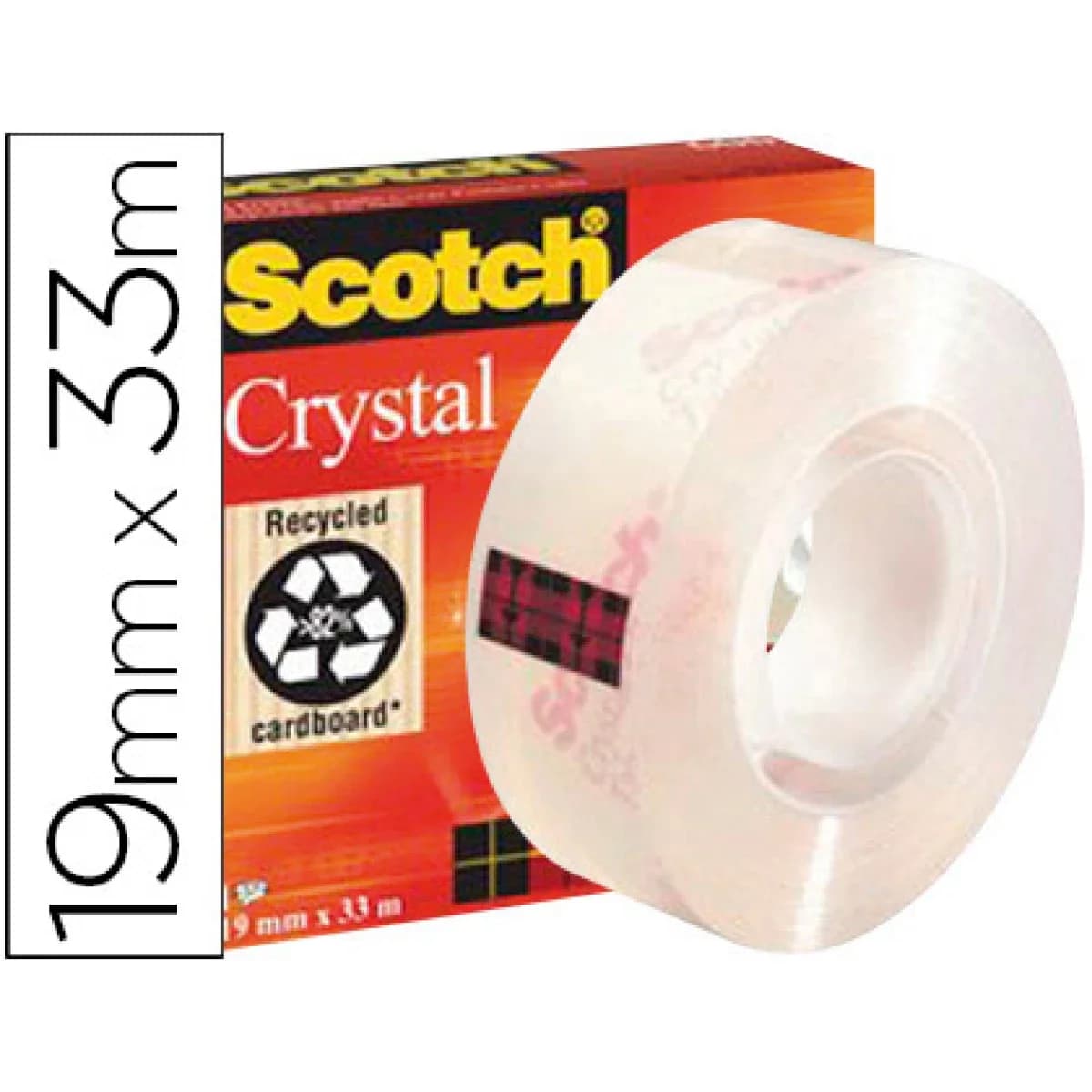 Scotch Cinta Adhesiva Supertransparente 600 19X33M Individua