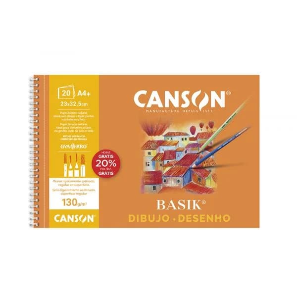 CANSON Caderno Desenho A4 Espiral 20 Folhas