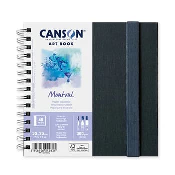CANSON Artbook Montval 20x20cm 48 Folhas 300g 1 Unidade