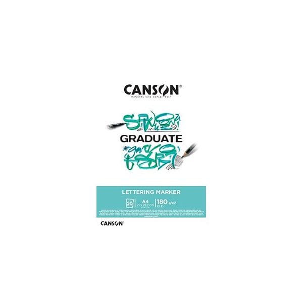 Canson Bloco Graduate Lettering Marker A4 180g 20 Folhas