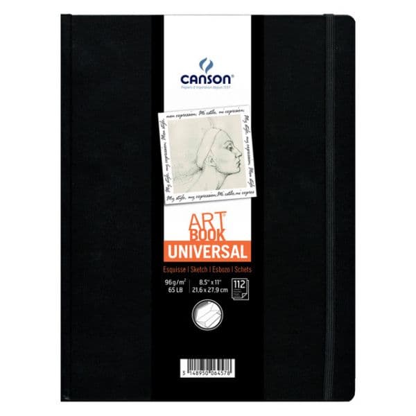 Canson Caderno Cosido 21 6 X 27 9 cm 112 Fls Universal Grão Fino 96 G