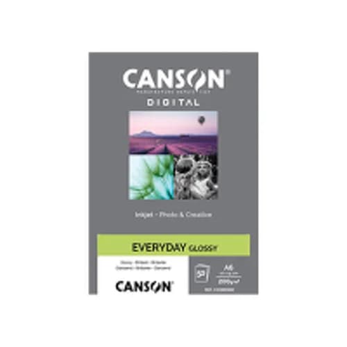 Canson Papel 200gr Foto Everyday Glossy 10,2x12,5cm 50 Folha 1 Un.