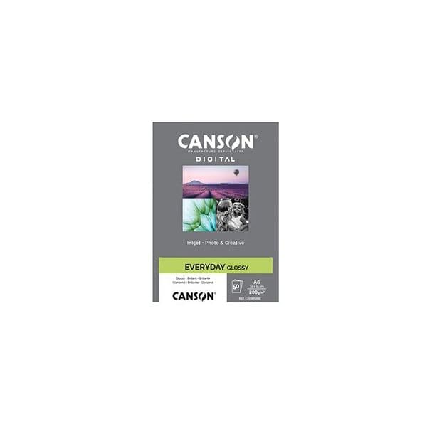 Canson Papel 200gr Foto Everyday Glossy 10,2x12,5cm 50 Folha 1 Un.