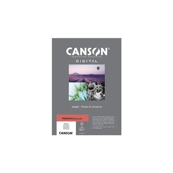 Canson Papel 255gr A3 Foto Premium Highgloss 20 Fls 1 Un.