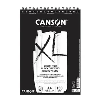 Canson Bloco A4 Xl Dessin Preto 150Grs 40Fls