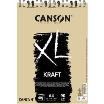 Canson Bloco de Desenho A4 Espiral XL Kraft 90g 60 Fls - 400039141