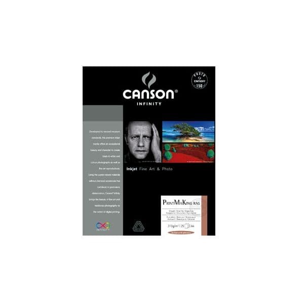 Canson 10 un. Fls Papel Algodão A4 Infinity PrintMaking Rag 310g