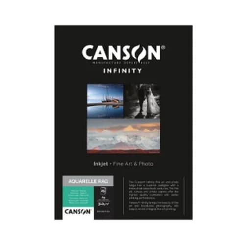 Canson 25 un. Fls Papel Algodão A4 Infinity Aquarelle Rag 310g
