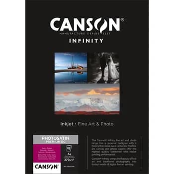 Canson 25 un. Fls Papel A3 Infinity PhotoSatin Premium RC 270g