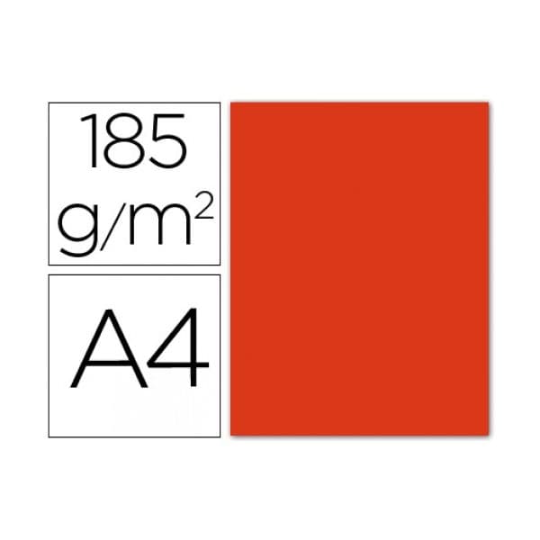 Guarro 50 Fls Cartolina Din A4 Tomate 185g - 54795