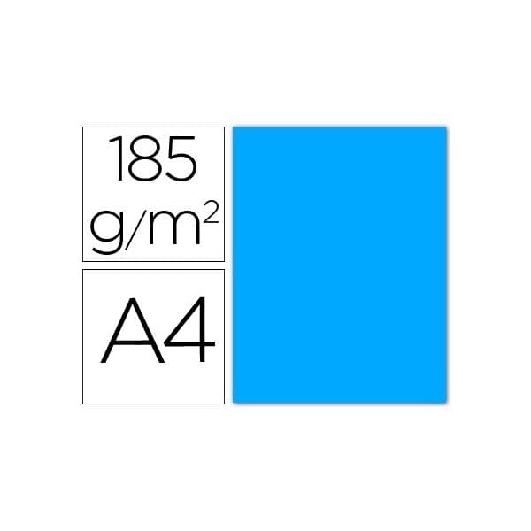 Guarro 50 Fls Cartolina Din A4 Azul Maldivas 185g - 54798