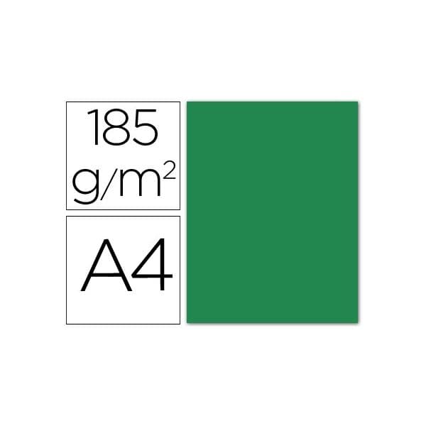 Guarro 50 Fls Cartolina Din A4 Verde Escuro 185g - 54755