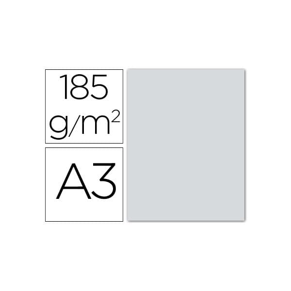 Guarro Cartolina A3 Cinza Pombo 185 gr. (50 Folhas) - OFF054773CE