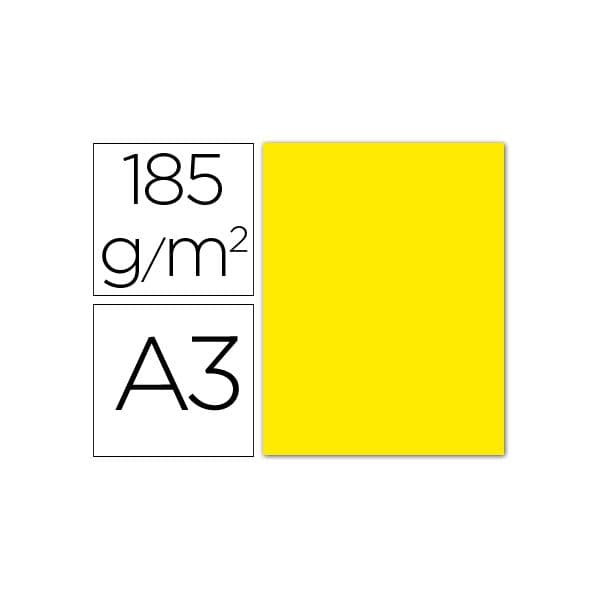 Guarro Cartolina A3 Amarelo Fluorescente 185 gr. (50 Folhas) - OFF054786CE