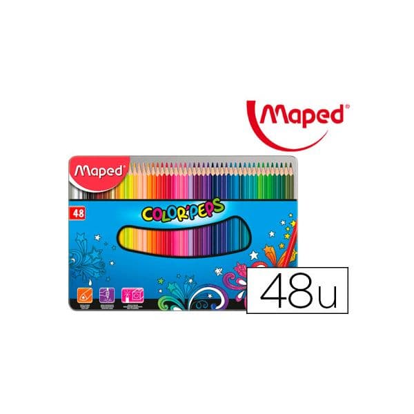 Maped Lápis de Cor Peps Caixa Metálica 48 un.