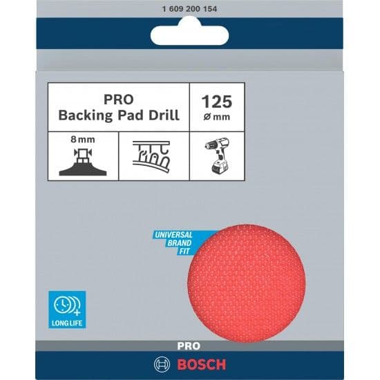 PRO Backing Pad, 125 x 8 mm, autoaderente refª 1609200154 BOSCH