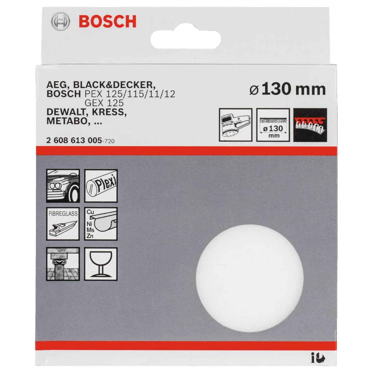 Esponja de polir refª 2608613005 BOSCH - 2608613005 - Ferramentaspro.pt