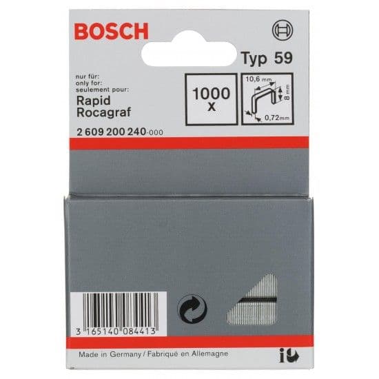 Agrafo de arame fino, tipo 59 refª 2609200240 BOSCH