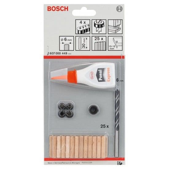 Conjunto de buchas de madeira, 32 unidades, 6 mm refª 2607000449 BOSCH