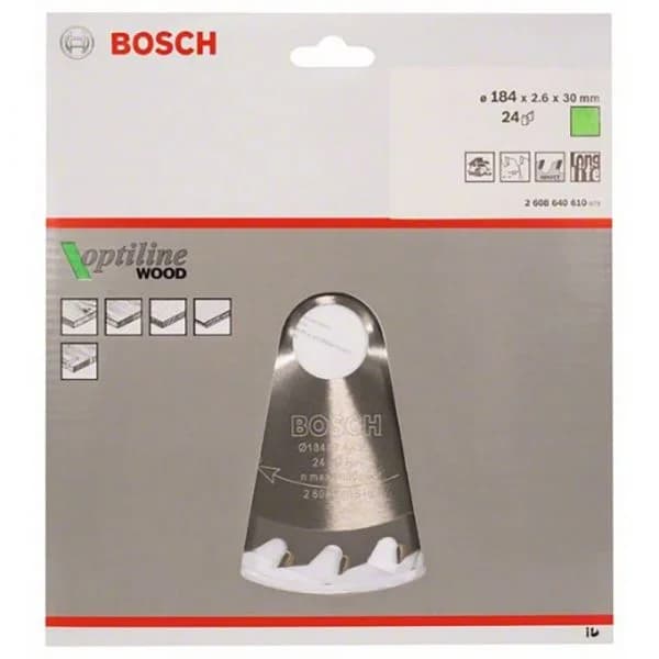 Bosch Professional Op Wo H 184x30-24 Multimaterial Circular Disc Prateado