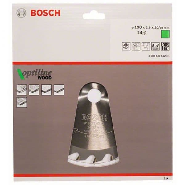 Bosch Professional Op Wo H 190x20-24 Disco Circular Multimaterial Prateado