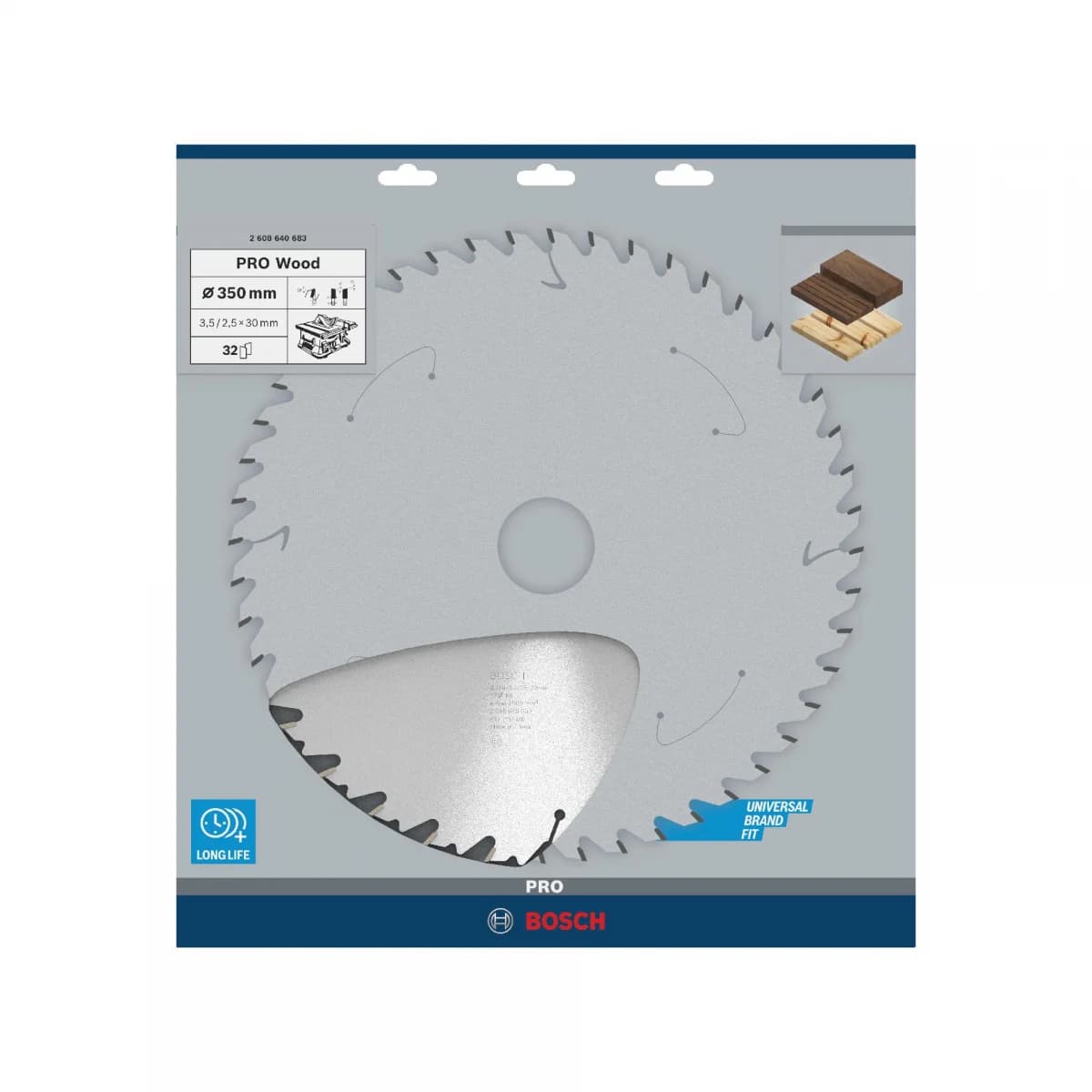 Disco PRO Wood cordless, 350 x 3,5 x 30 mm refª 2608640683 BOSCH - 2608640683 - Ferramentaspro.pt