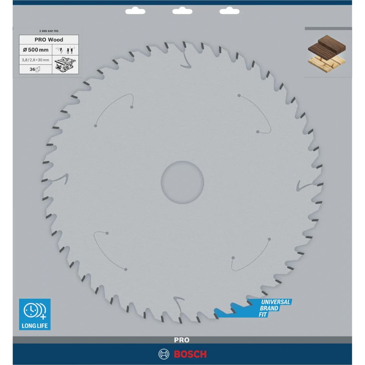 Disco PRO Wood, 500 x 3.8 x 30 mm refª 2608640705 BOSCH - 2608640705 - Ferramentaspro.pt
