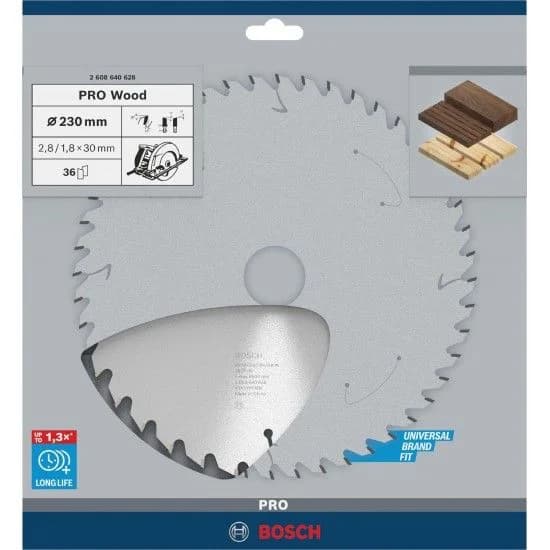 Disco PRO Wood, 230 x 2,8 x 30 mm, T36 refª 2608640628 BOSCH - 2608640628 - Ferramentaspro.pt
