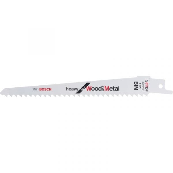 Bosch Conjunto Professional S 611 Df Heavy Wood e Metal Blade Corte de Serra 5 Unidades Transparente