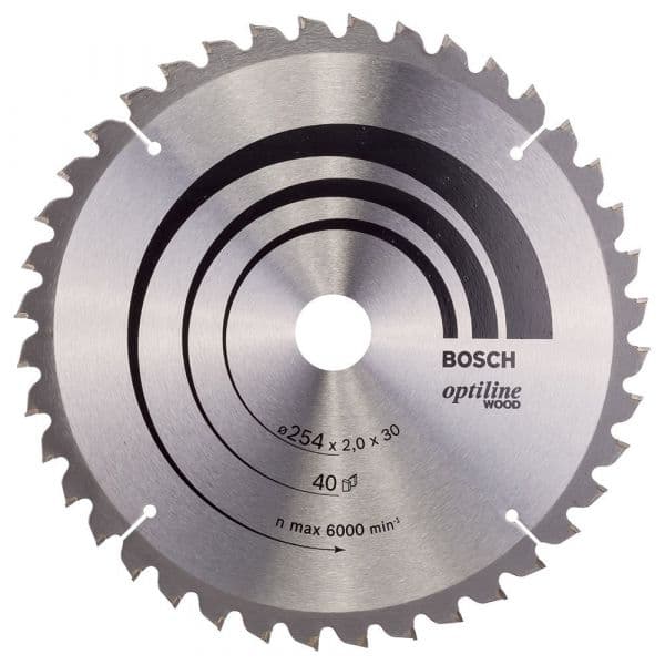 Bosch Professional Op Wo B 254x30-40d Circular Saw Blade Prateado