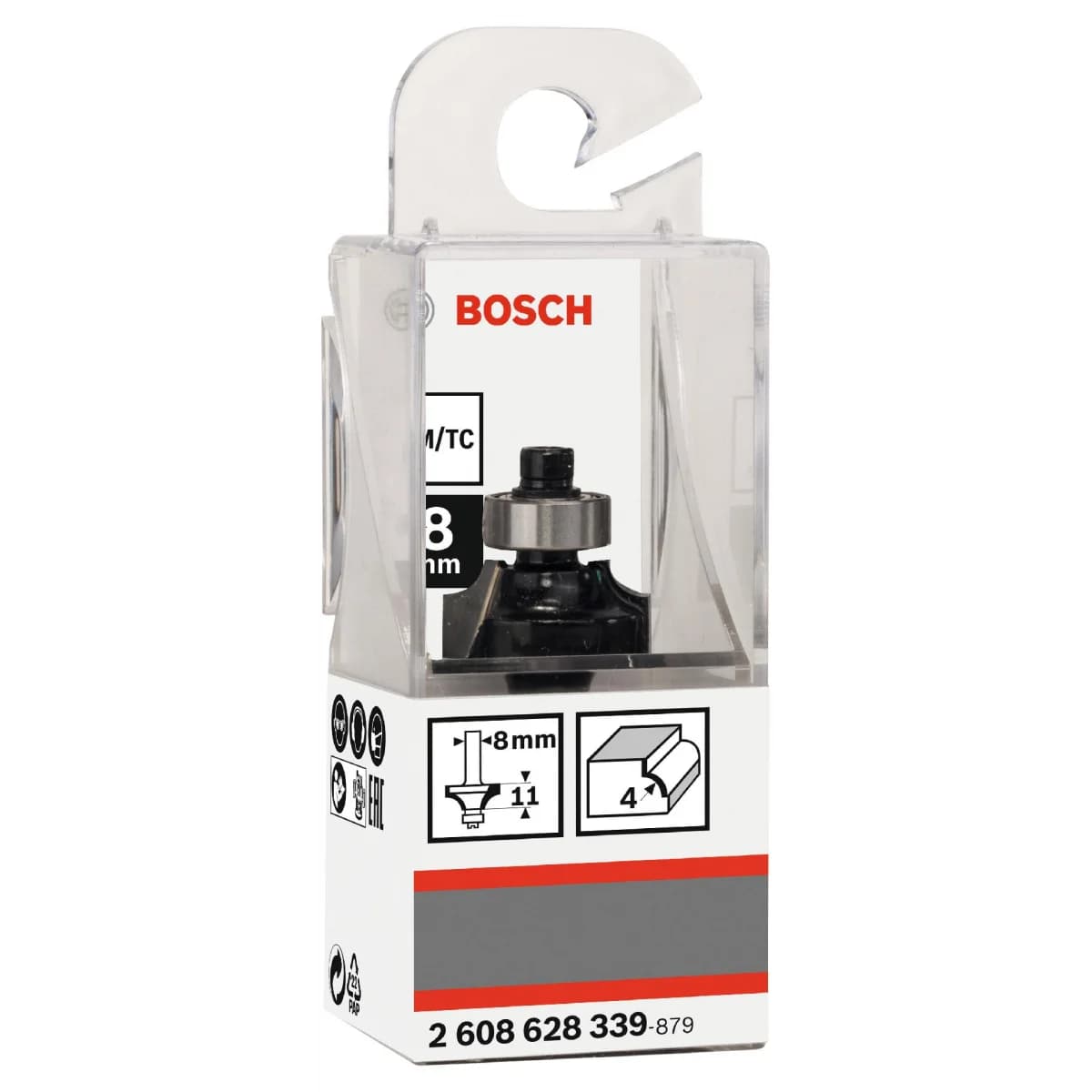 Fresa Bit Rounding Over, R 4, Shank 8 mm refª 2608628339 BOSCH - 2608628339 - Ferramentaspro.pt