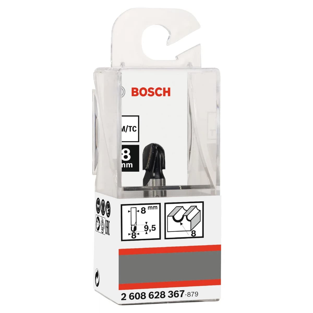 Fresa Bit Core Box, R 4, Shank 8 mm refª 2608628367 BOSCH - 2608628367 - Ferramentaspro.pt
