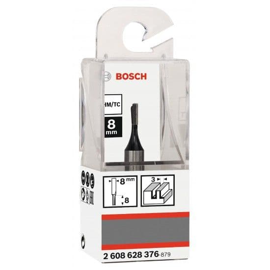 Fresa  Straight Bit, One Flute, Ø 3 x L 8, Shank 8 mm refª 2608628376 BOSCH