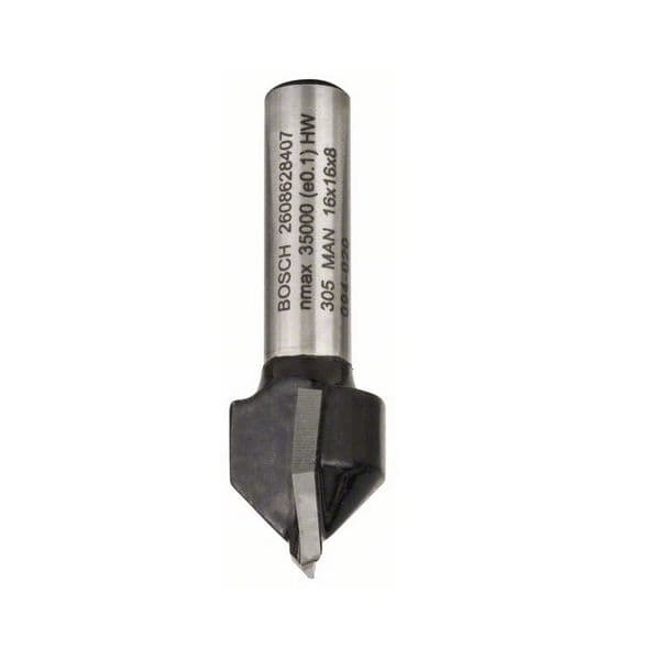 Bosch Fresa para Ranhuras em V 8 mm 16 mm 90°