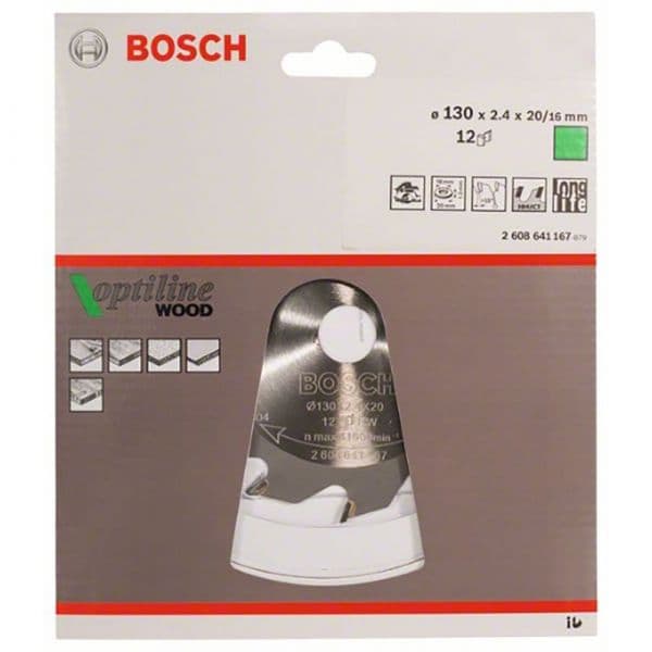Bosch Professional Op Wo H 130x20-12 Circular Saw Blade Transparente