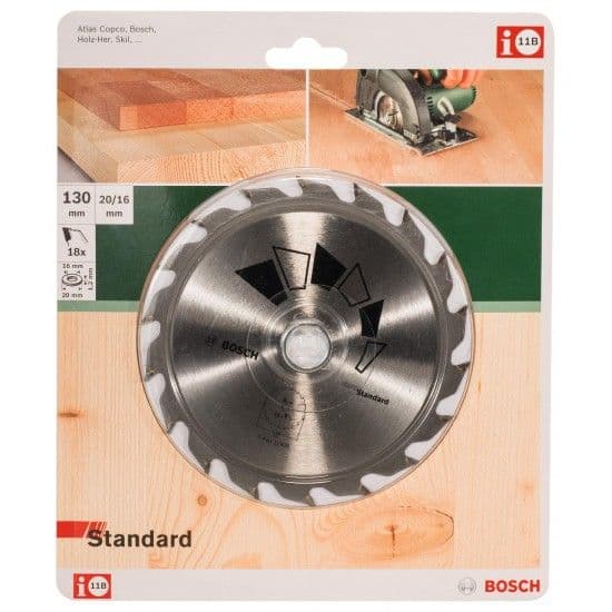 Bosch Disco Standard para Serra Circular 130 X 20/16 mm 18 Dentes - 2609256802