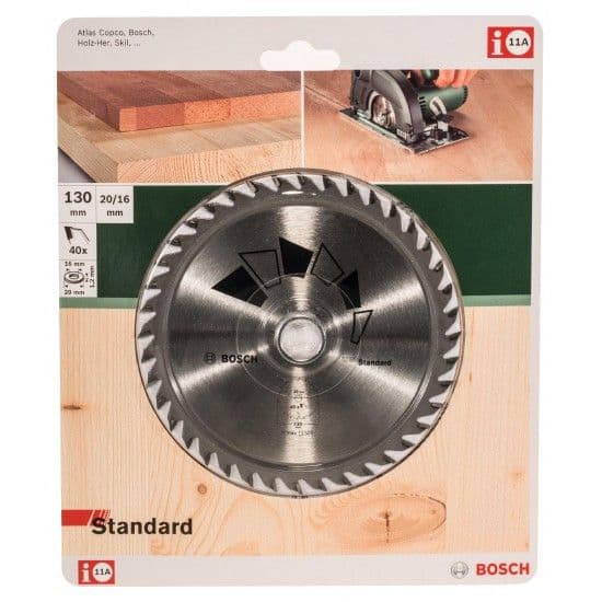 Disco STANDARDD= 130 mm; orifício= 20 mm; de= 40 refª 2609256803 BOSCH