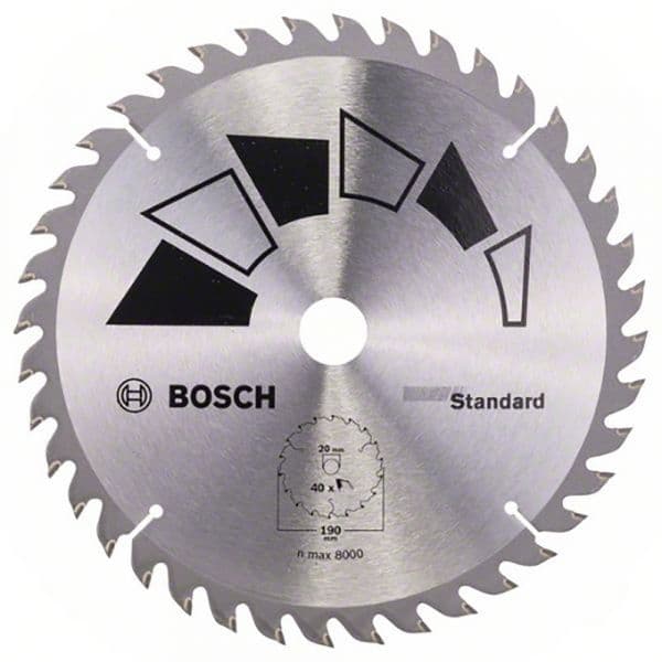 Bosch Professional Gt Wo H 190x20-40 Circular Saw Blade Prateado