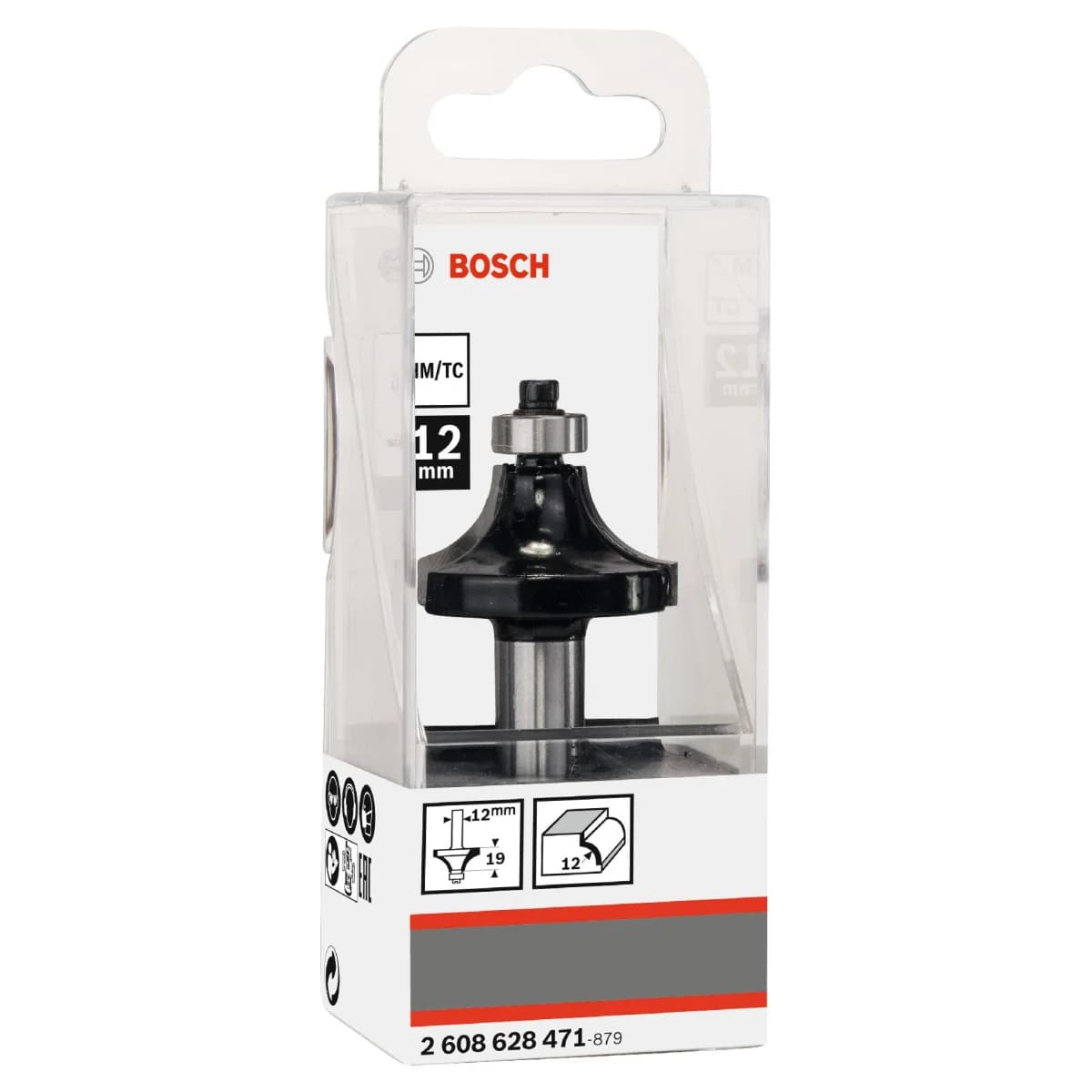 Fresa Bit Rounding Over, R 12, Shank 12 mm refª 2608628471 BOSCH - 2608628471 - Ferramentaspro.pt