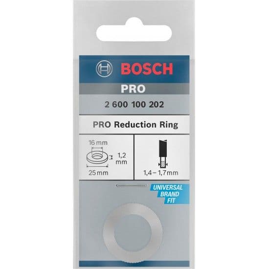 Anel de redução para lâmina de serra circular PRO, 25 x 1,2 x 16 mm refª 2600100202 BOSCH