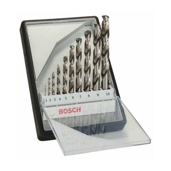 Bosch Broca Professional Hss-g Din338 1-10 Drill Bit 10 Unidades Prateado