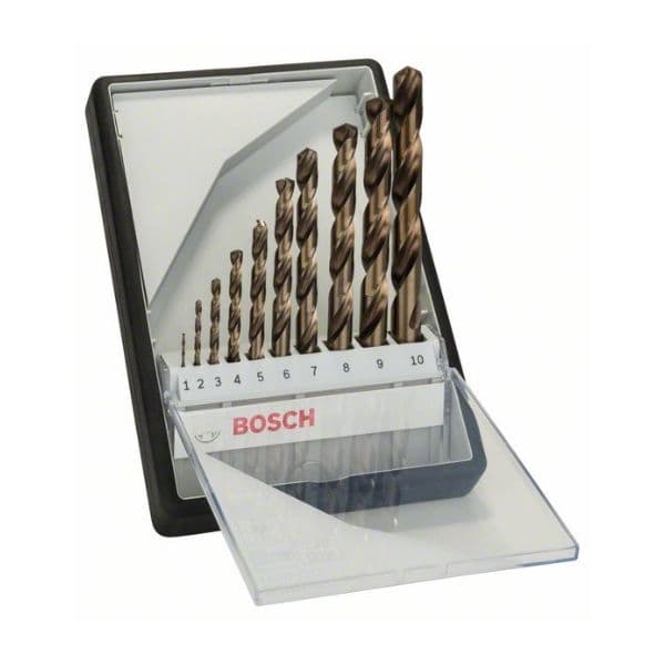 Bosch Broca Professional Hss-co Din338 Robustline 1-10 Metal Drill Bit 10 Unidades Dourado