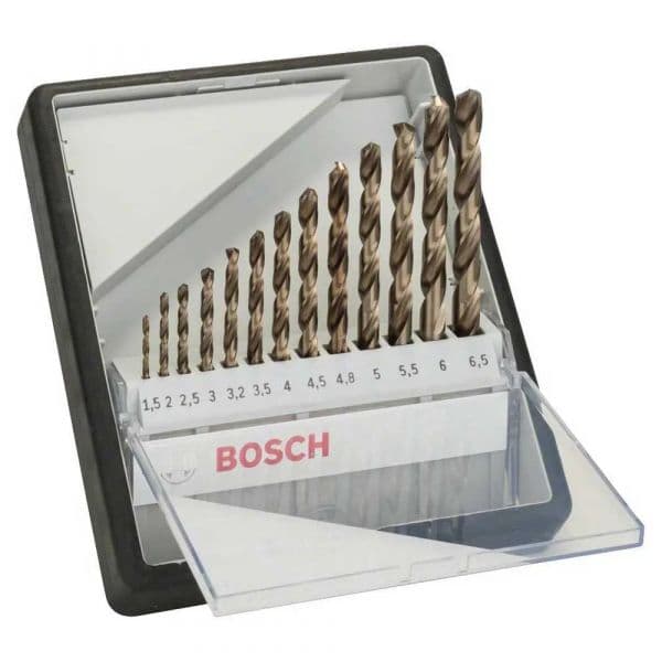Bosch Conjunto de Brocas HSS-Co Robust Line PRO Stainless Steel 13 Peças (1.5-6.5 mm)