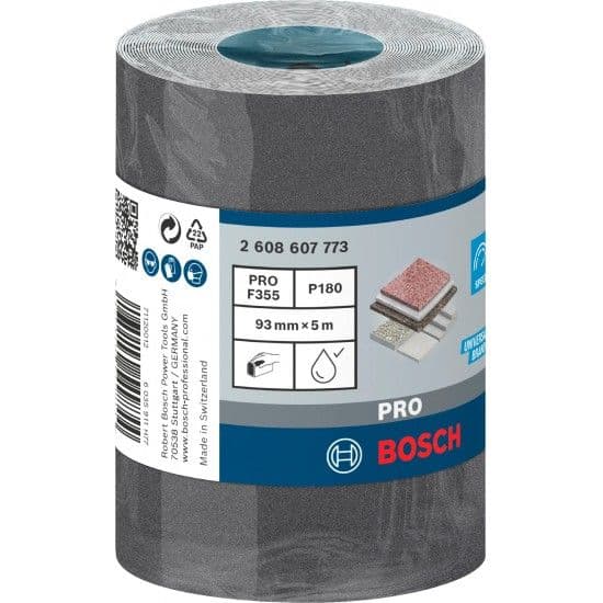 Rolo de lixa PRO C355, 93 mm, 5 m, G180 refª 2608607773 BOSCH