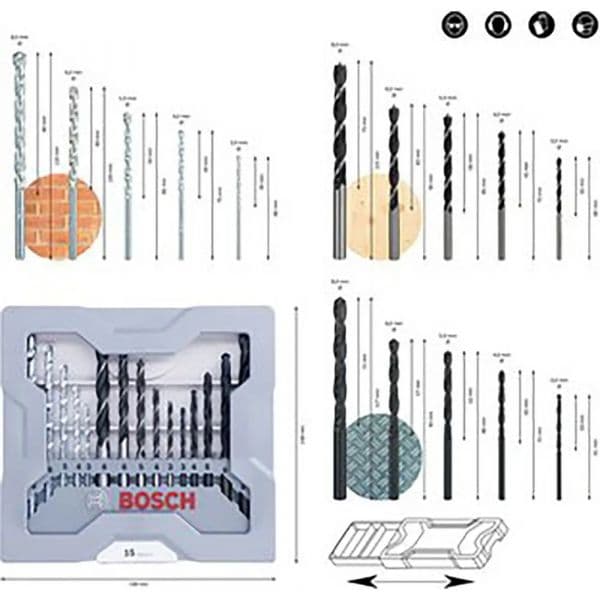 Bosch Brocas Multimaterial Hss X-pro 15 Peças