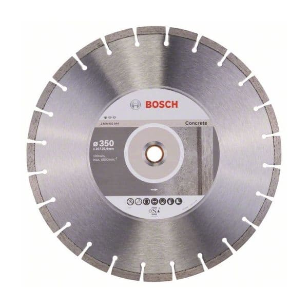 Bosch Professional Standard 350x20/25.4x2.8 Mm Betão Disco de Diamante Transparente