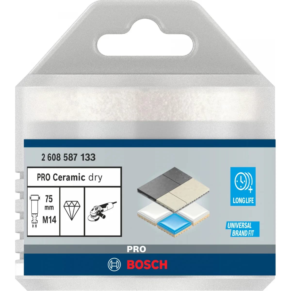 Coroa de furar para seco PRO Ceramic dry, 75x35x22,23mm refª 2608587133 BOSCH - 2608587133 - Ferramentaspro.pt